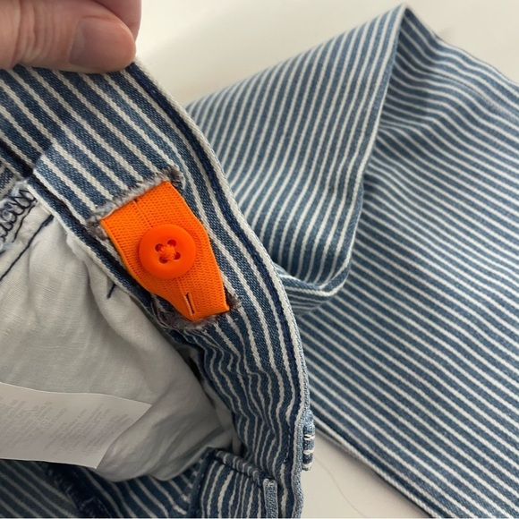 NEW Crewcuts Railroad Pinstripe Jeans Size Slim 10 - Picture 7 of 8